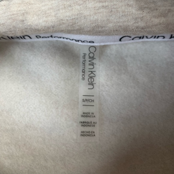 NEW Calvin Klein Women’s Sweatshirt and Sweatpants Set, Greyish/ Sand, Size S - Picture 3 of 8